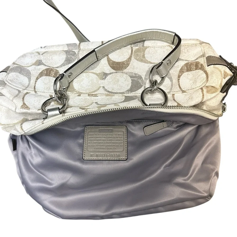 Coach Kristin Signature Dome Sequin Satchel Shoulder Bag #19338